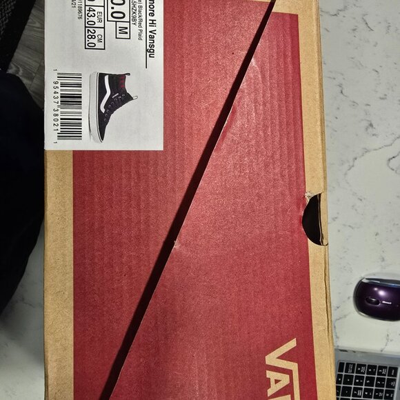 Vans Filmore Hi Vansguard Leather Suede Men's 10 Black CHECKERBOARD SHOES BOOTS - Picture 10 of 10